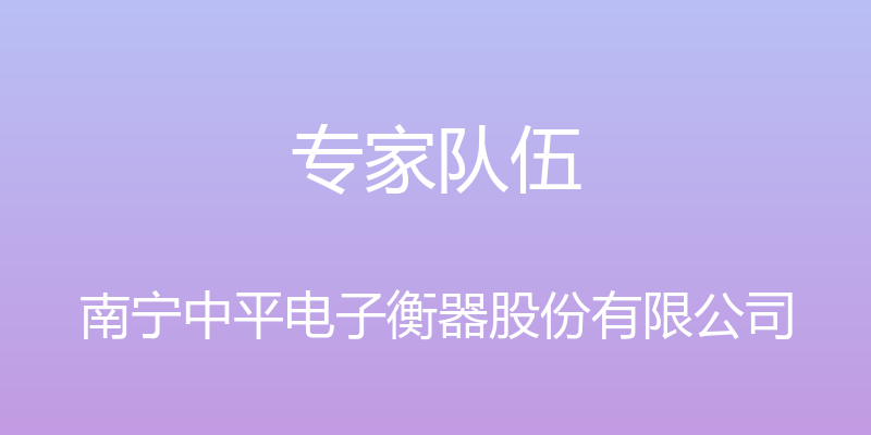 专家队伍 - 南宁中平电子衡器股份有限公司